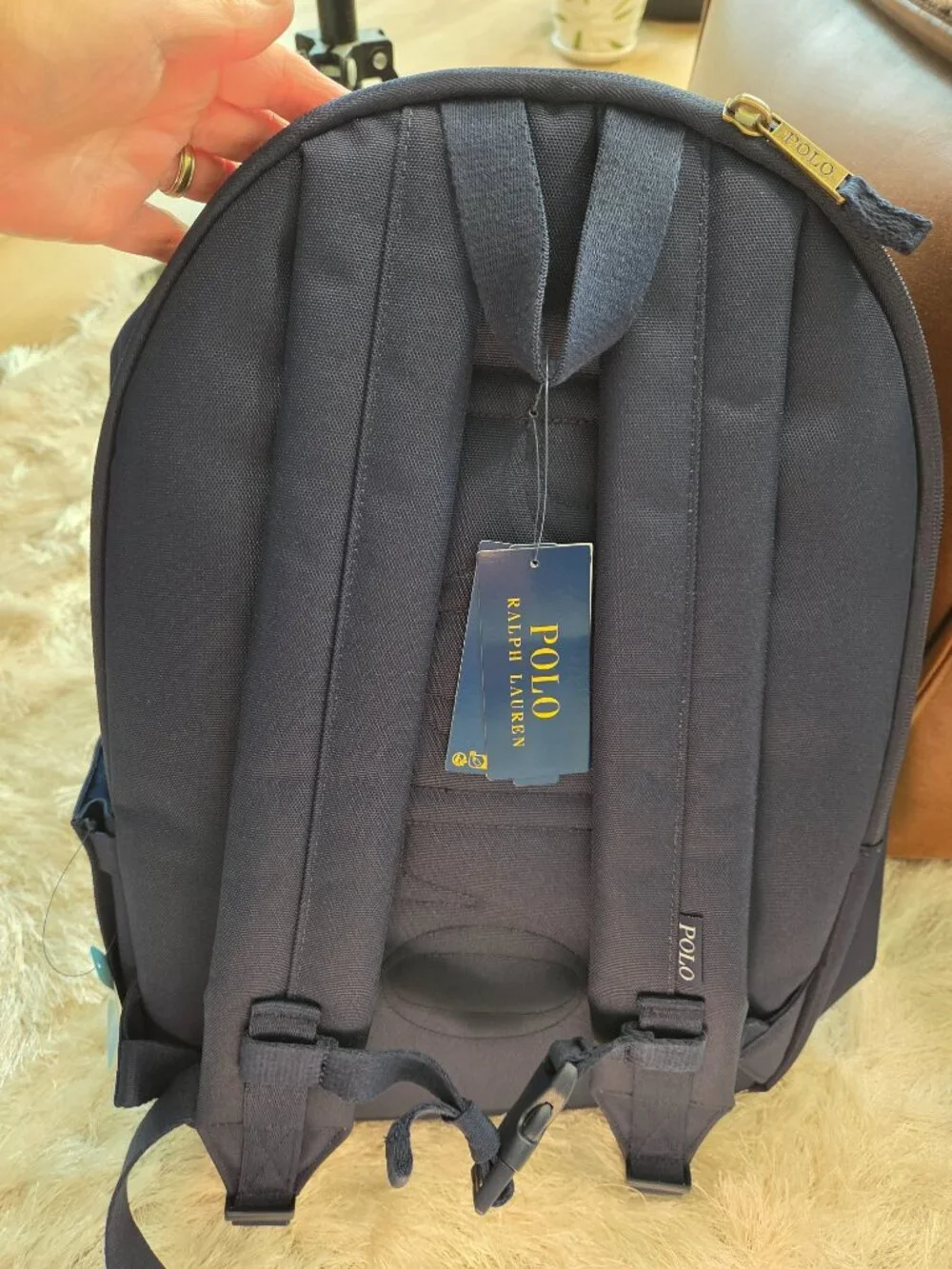Polo Ralph Lauren Polo Bear Backpack Zip Blue School Travel